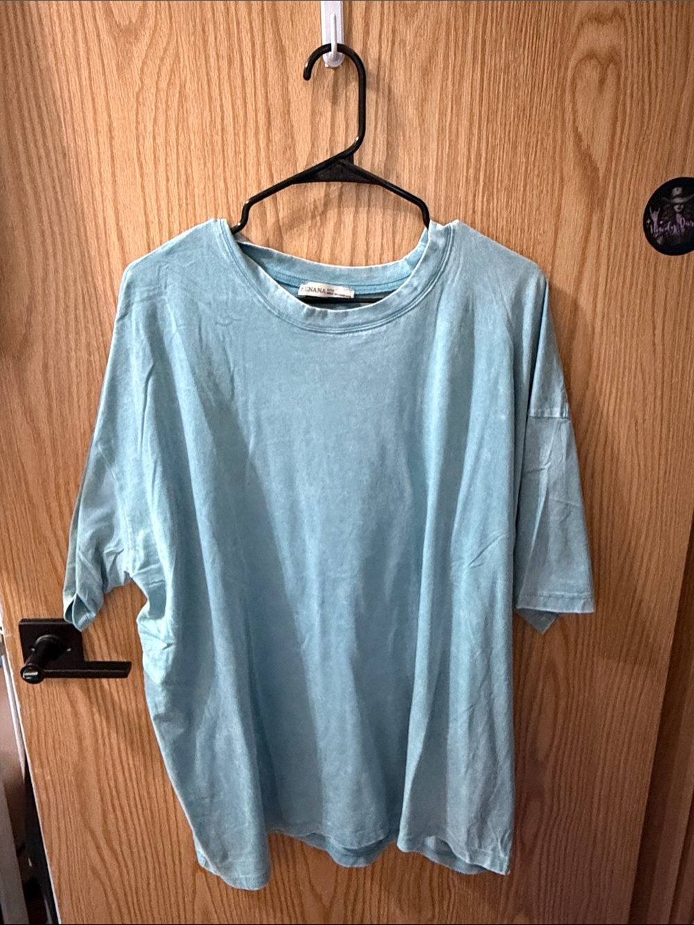 Zenana Outfitters Light Blue Oversized Short Sleeve Tee